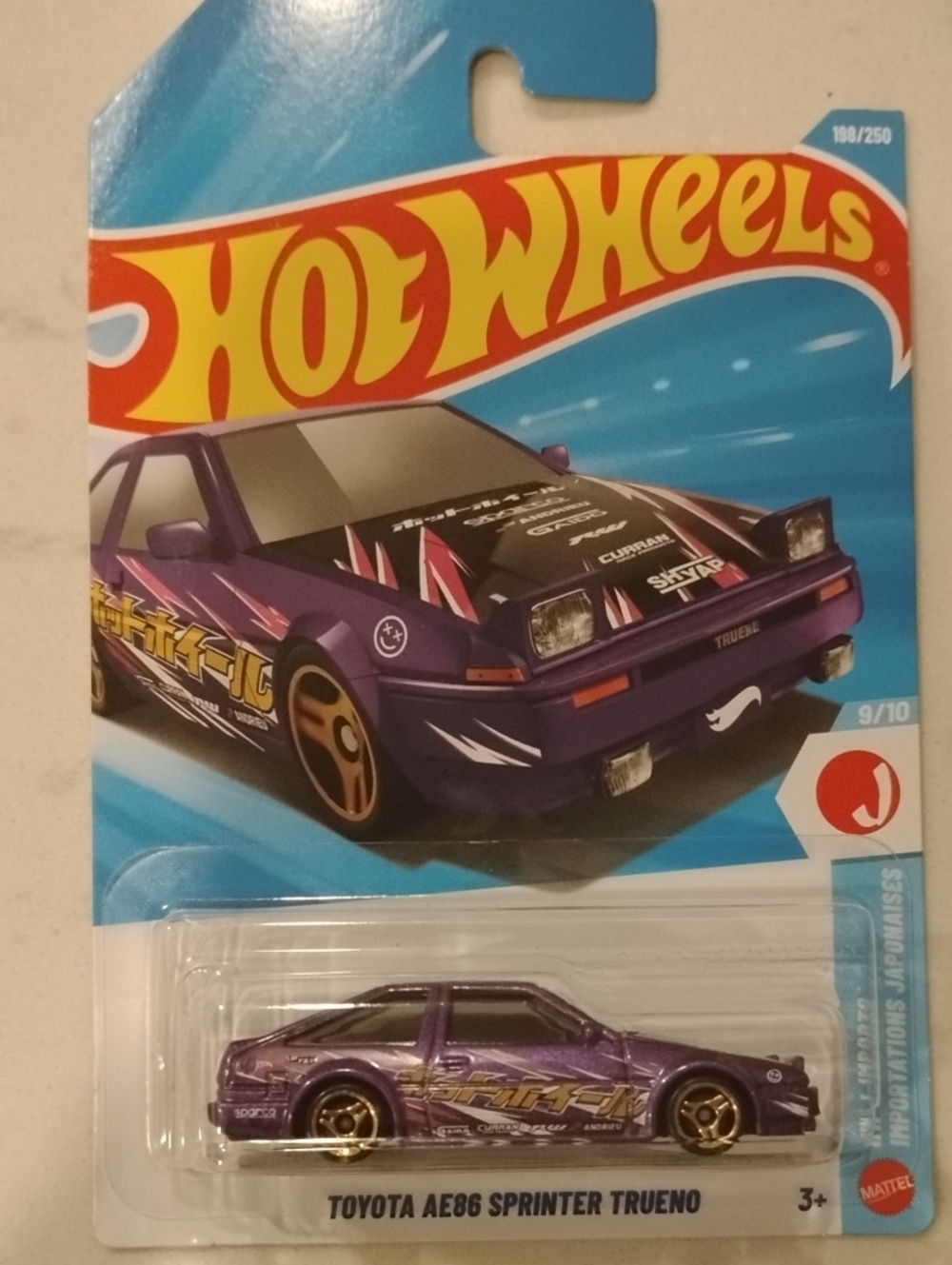 Mattel Hot Wheels Purple Toyota AE86 Sprinter Trueno Die-Cast Car